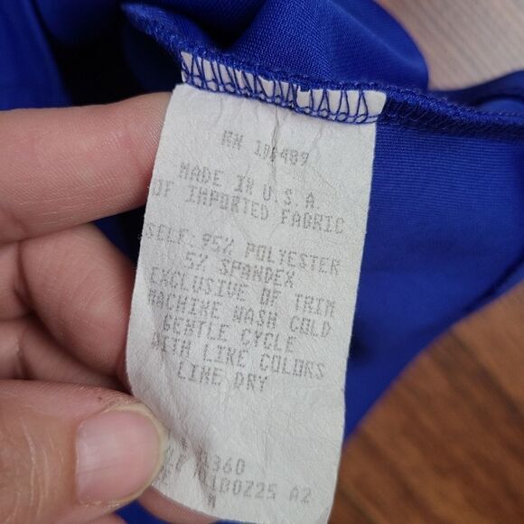 Royal Blue Body Con Dress Zippered Back Cut Out L8ter Brand Women's Medium Excel - Picture 5 of 7